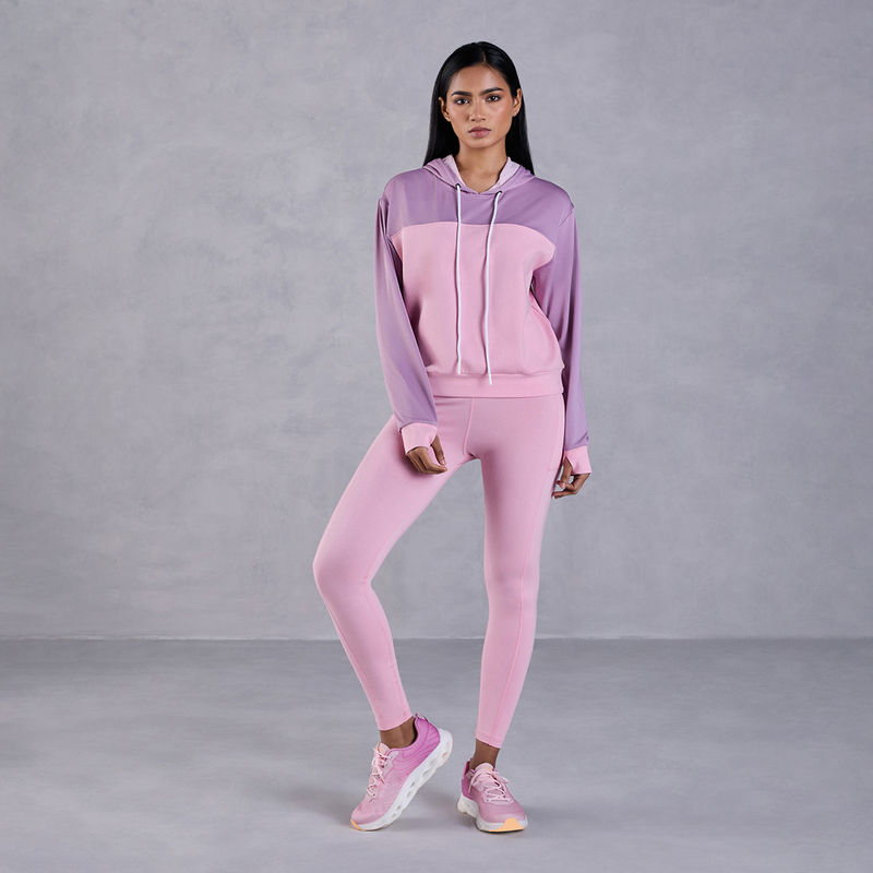 Kica Full Sleeve Fashion Hoodie & Cotton Leggings Pink For Everyday (XS)