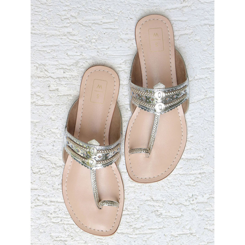 Sandalwali Lexie Silver & Gold Kolhapuris (EURO 39)
