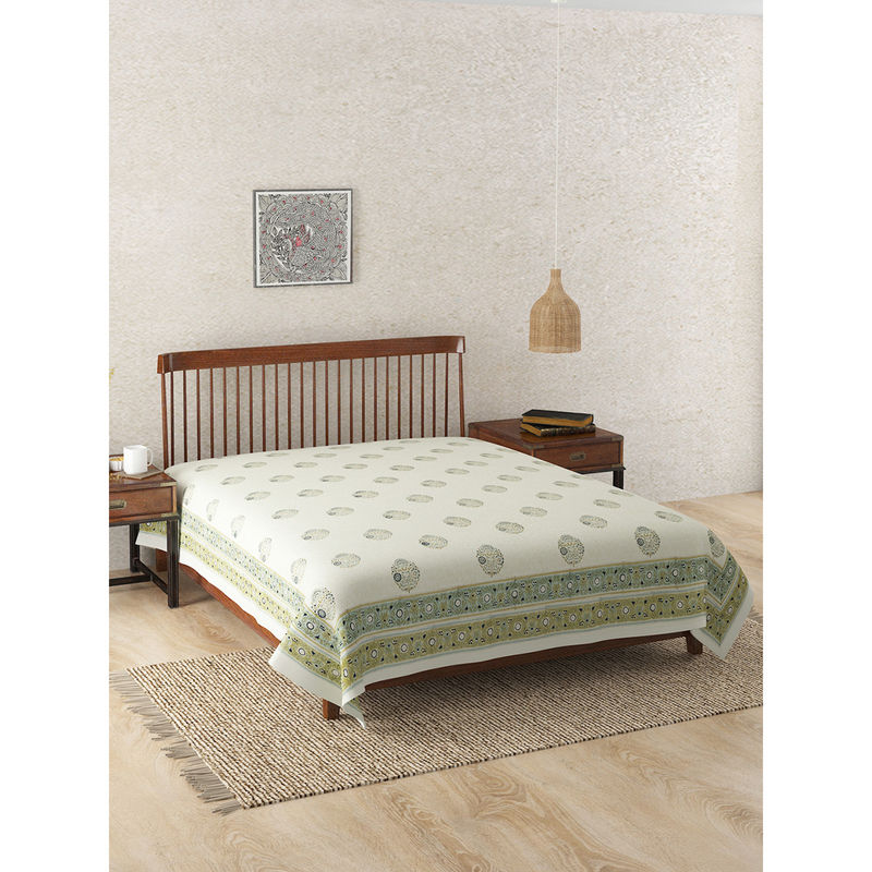 Fabindia Krisha Cotton Block Print Bed Cover Buy Fabindia Krisha Cotton Block Print Bed Cover