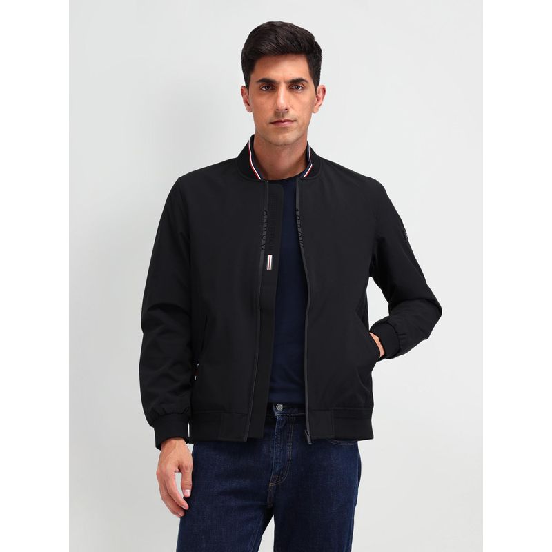 Arrow Sports Solid Black Full Sleeves Jacket (3XL)