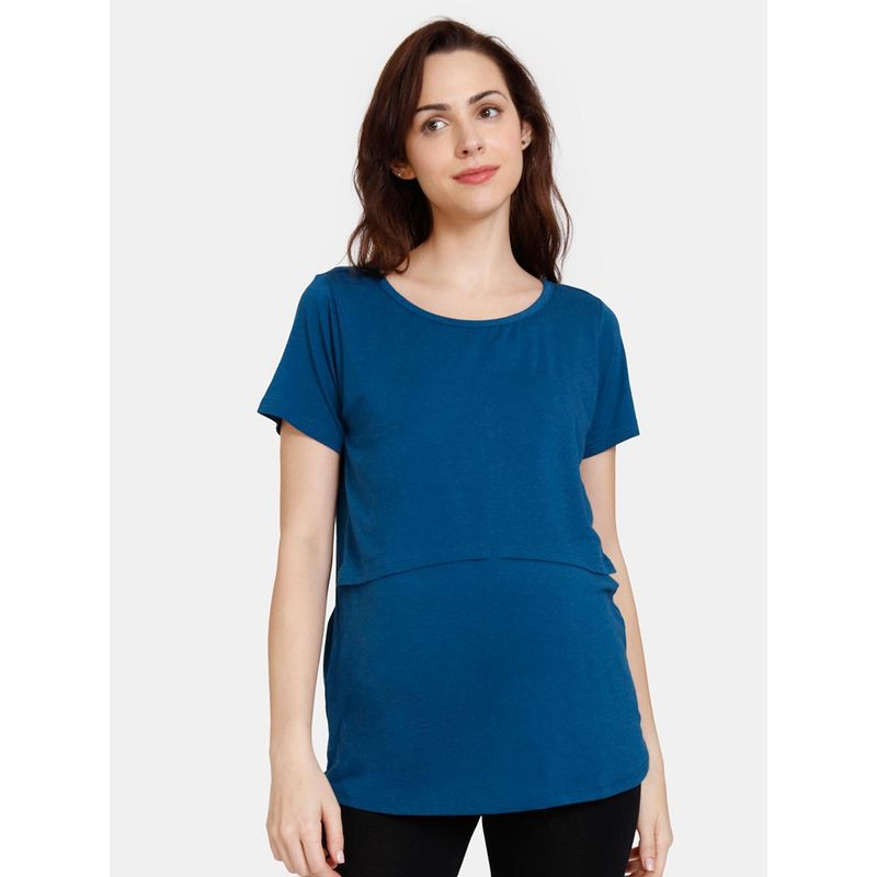 Zivame Coucou Bamboo Cotton Maternity Top With Discreet Feeding Deep