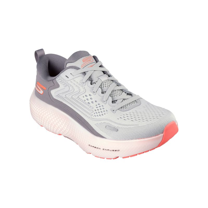 SKECHERS GO RUN MAX ROAD 6 GREY SHOES (UK 7)