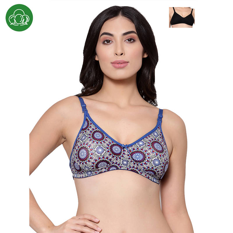 Inner Sense Antimicrobial Backless Non-Padded Seamless bra Pack of 2-Multi-Color (Pack of 2) (32B)