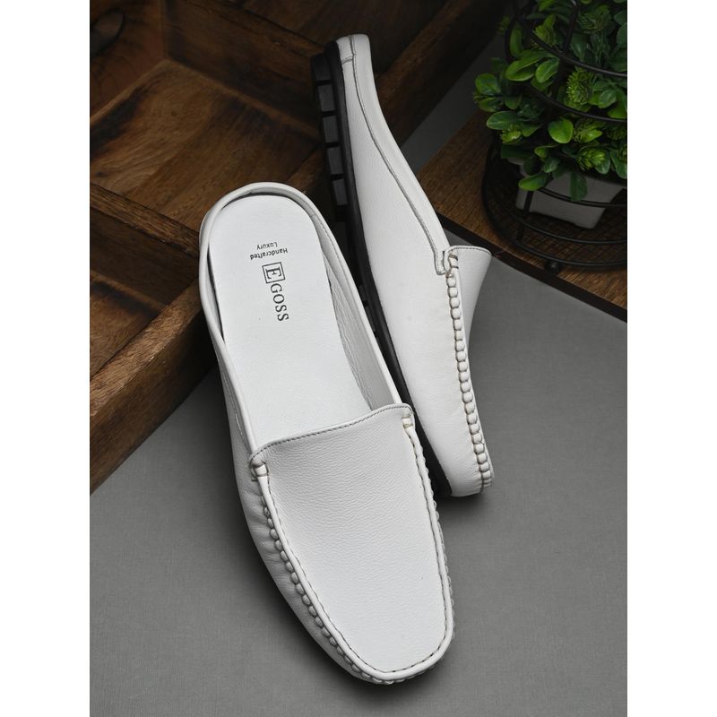 EGOSS White Casual Slip-On Mules (UK 7)