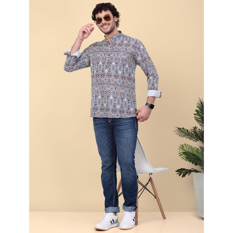 Kraft India Men Cotton Multi-Color Ethnic Motifs Short Kurta (36)