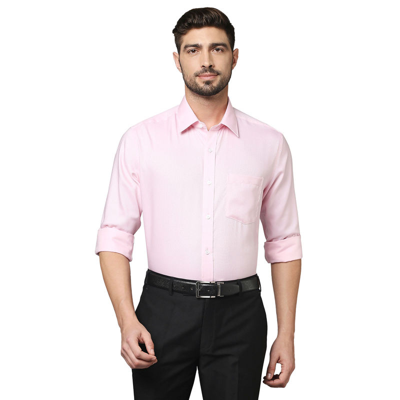 Park Avenue Men Light Pink Shirt (S) (S)