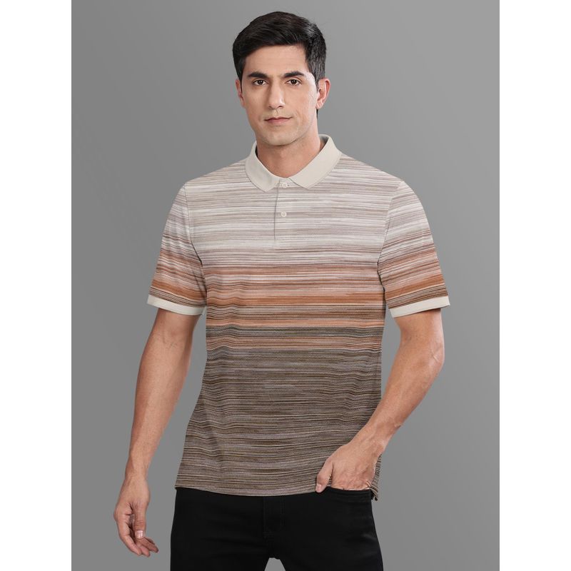 BULLMER Brown Ombre Regular Fit Polo T-Shirt (S)