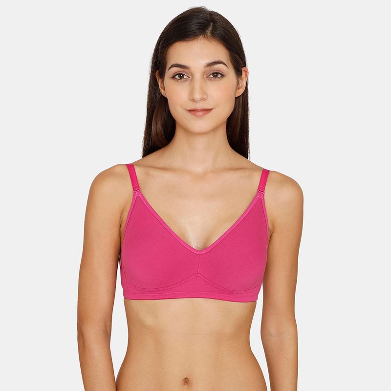 Zivame Beautiful Double Layered Non Wired 3-4Th Coverage Backless Bra - Fuchsia (32C)