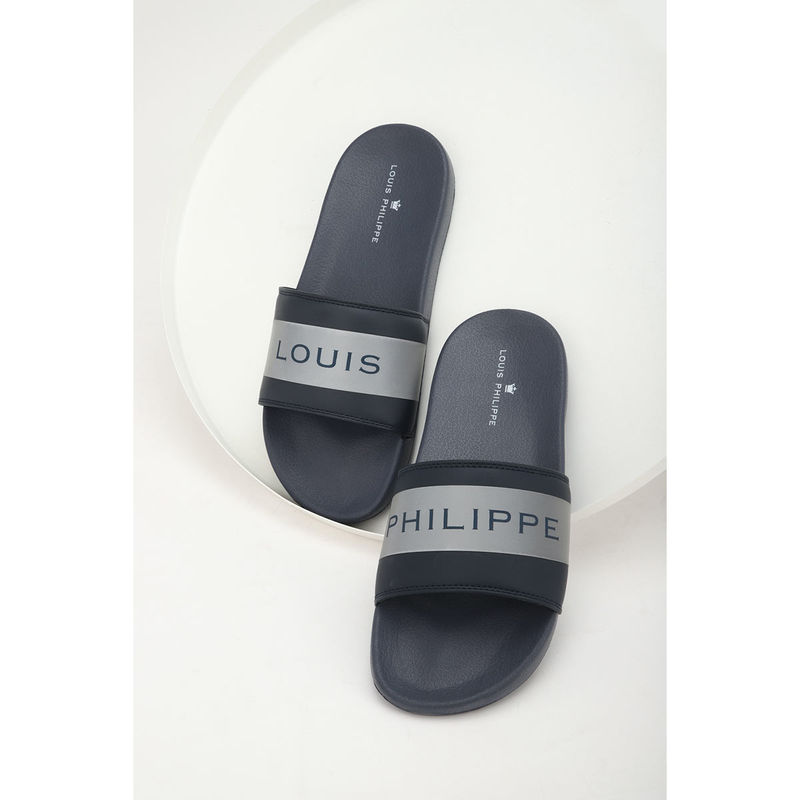 Louis Philippe Graphic Blue Flip Flops (UK 7)