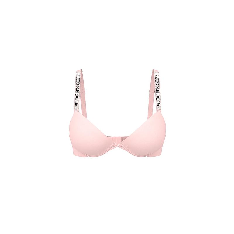 Victoria's Secret Very Sexy Logo Shine Strap Lightly Lined Low-Cut Demi Bra Pink (32C)