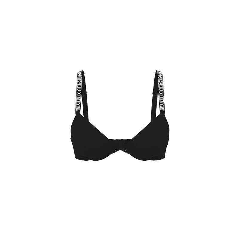 Victoria's Secret Very Sexy Sunset Ombre Shine Strap Lightly Lined Low-Cut Demi Bra Black (40C)