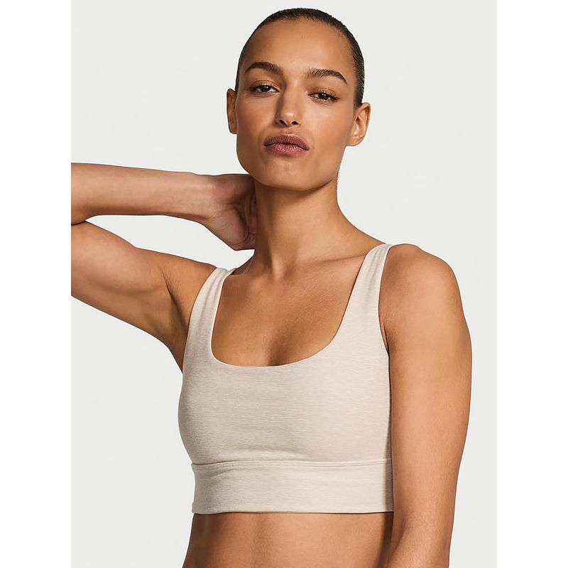 Victoria's Secret Vsx Luxmarl Longline Sports Bra Beige (XS)