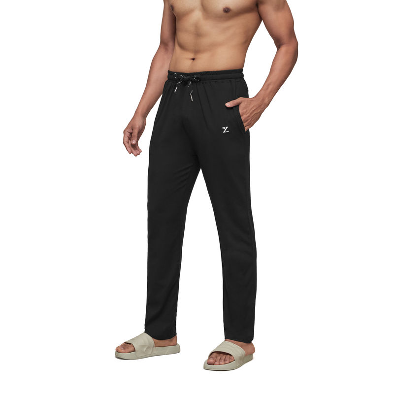 XYXX Men's Cotton Modal Solid Ace Track Pant - Black (M)