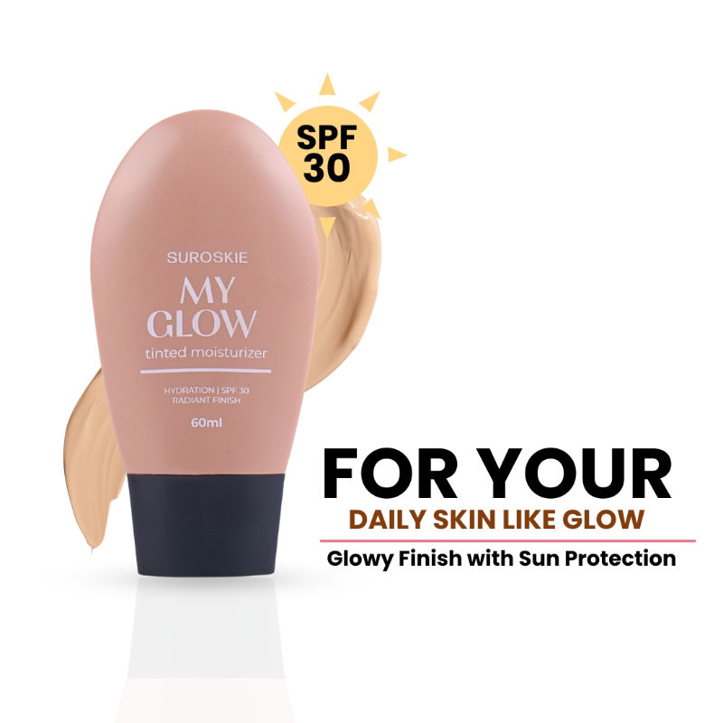SUROSKIE My Glow Tinted Sunscreen SPF 30 For Glowy Finish Medium Shade