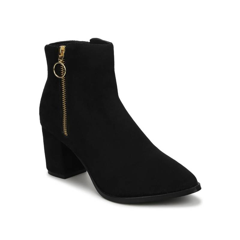 Truffle Collection Black Solid Boots (UK 5)
