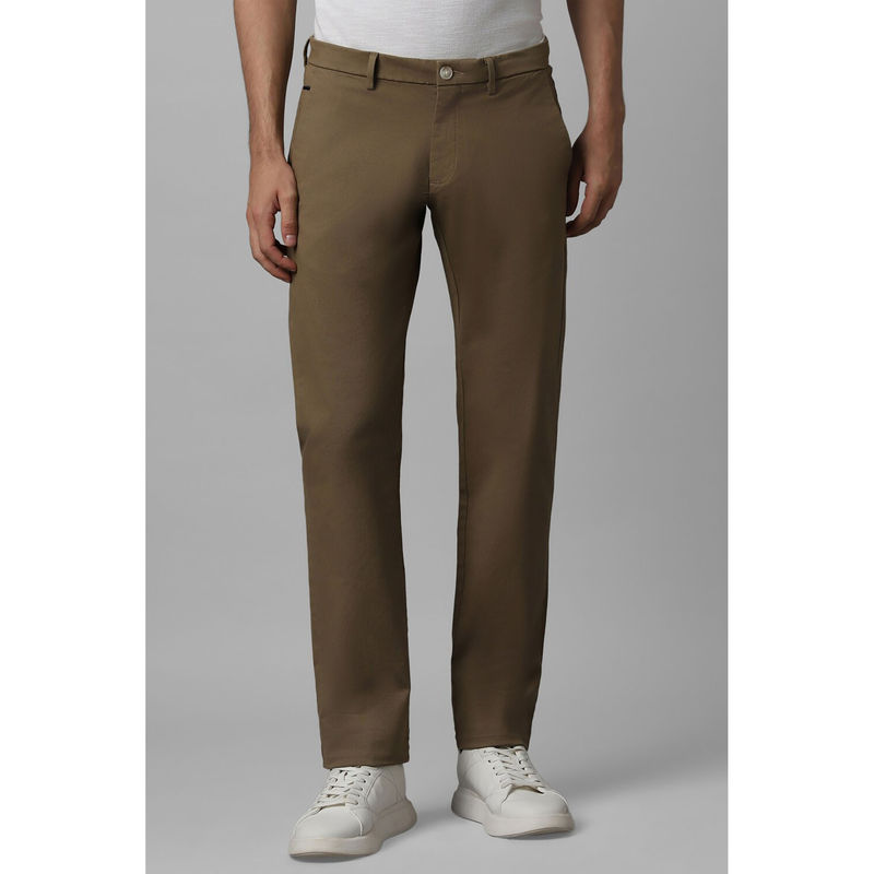 Allen Solly Men Brown Slim Fit Solid Casual Trousers (30)