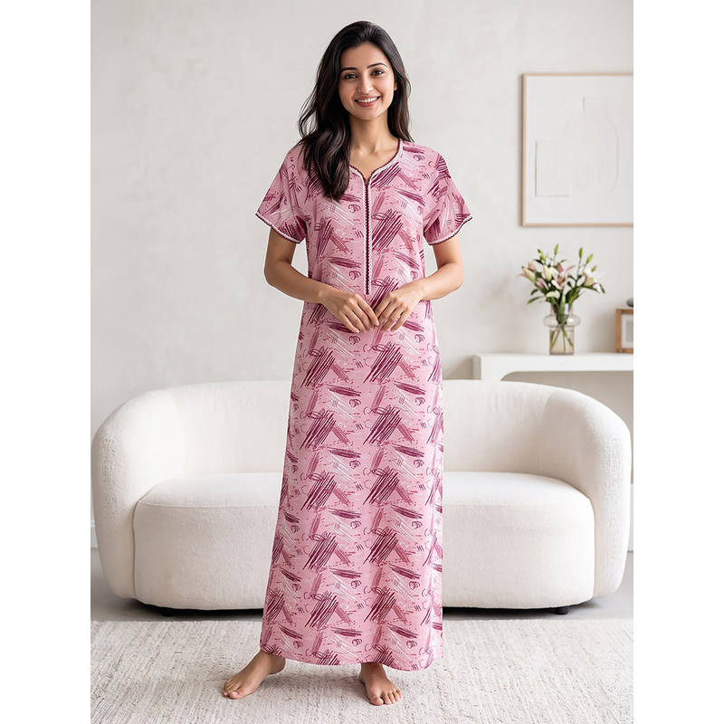 Juliet Women Pink Polyviscose Nighty (M)