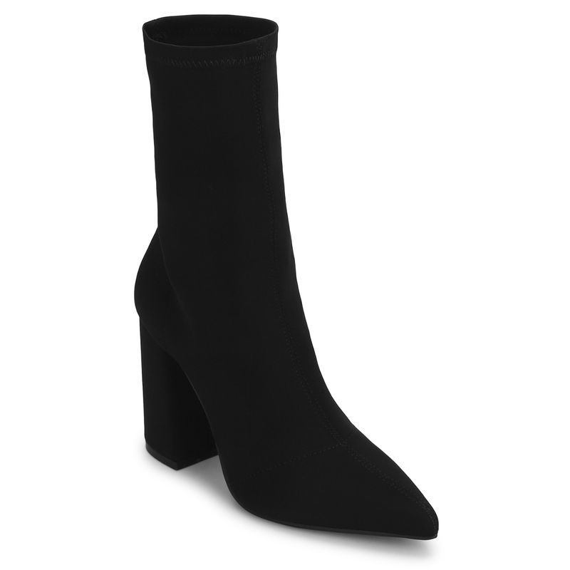 Truffle Collection Black Lycra Sock Ankle Boots Buy Truffle Collection