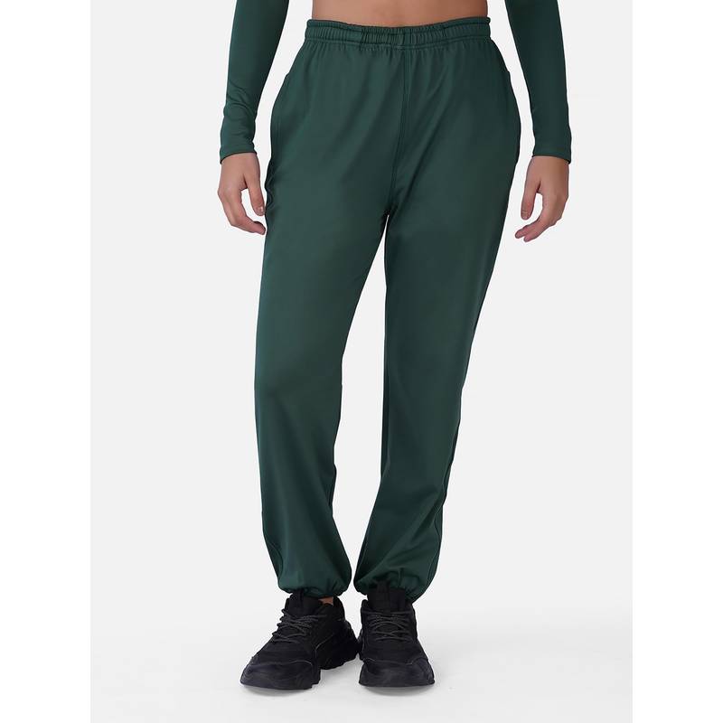Wear Jukebox Green Solid Relaxed Fit Joggers (S)