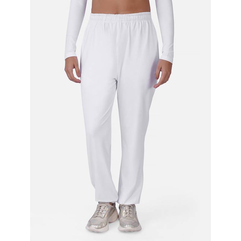 Wear Jukebox White Solid Relaxed Fit Joggers (S)