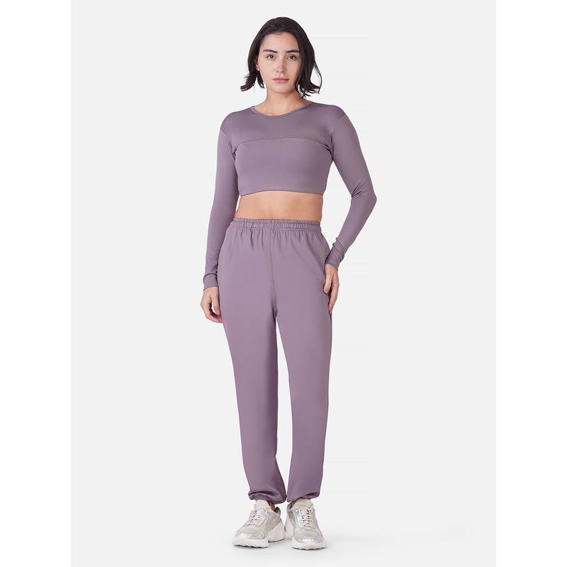 Wear Jukebox Purple Solid Regular Fit Top and Joggers (S)