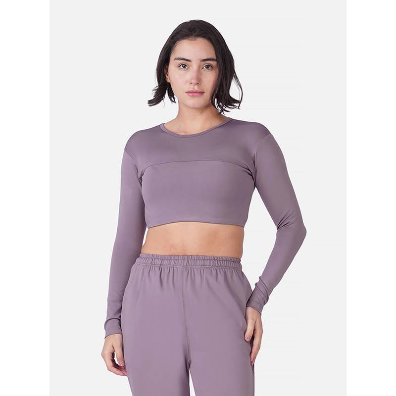Wear Jukebox Purple Solid Slim Fit Top (S)