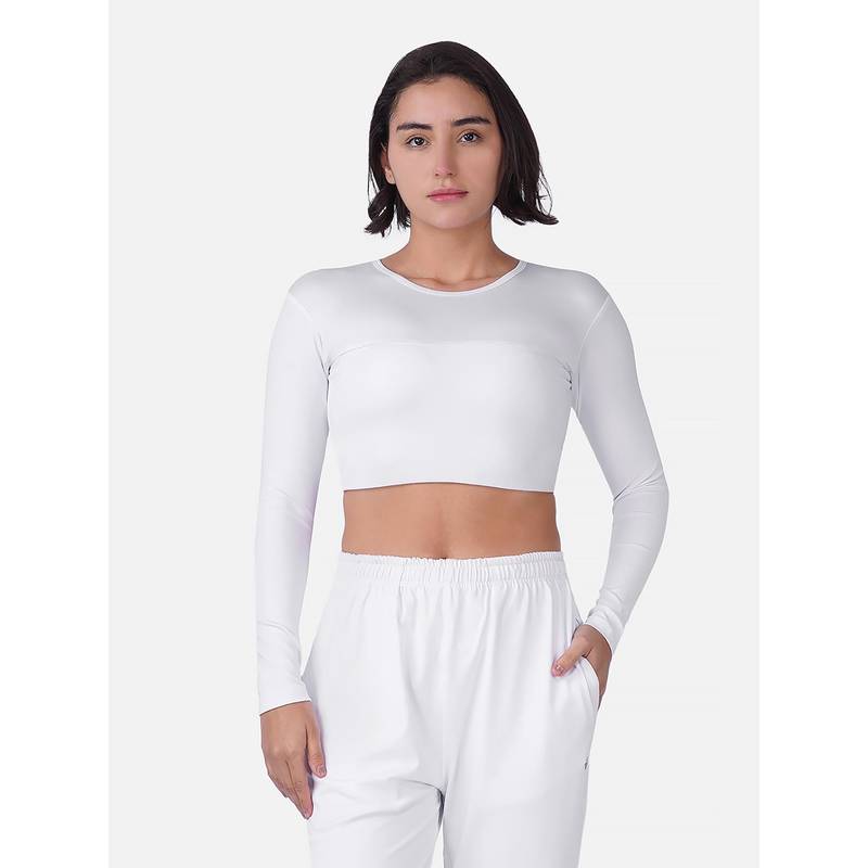 Wear Jukebox White Solid Slim Fit Top (S)