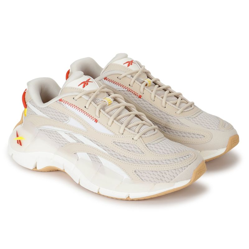 Reebok Zig Kinetica 2.5 Beige Running Shoes (UK 7)