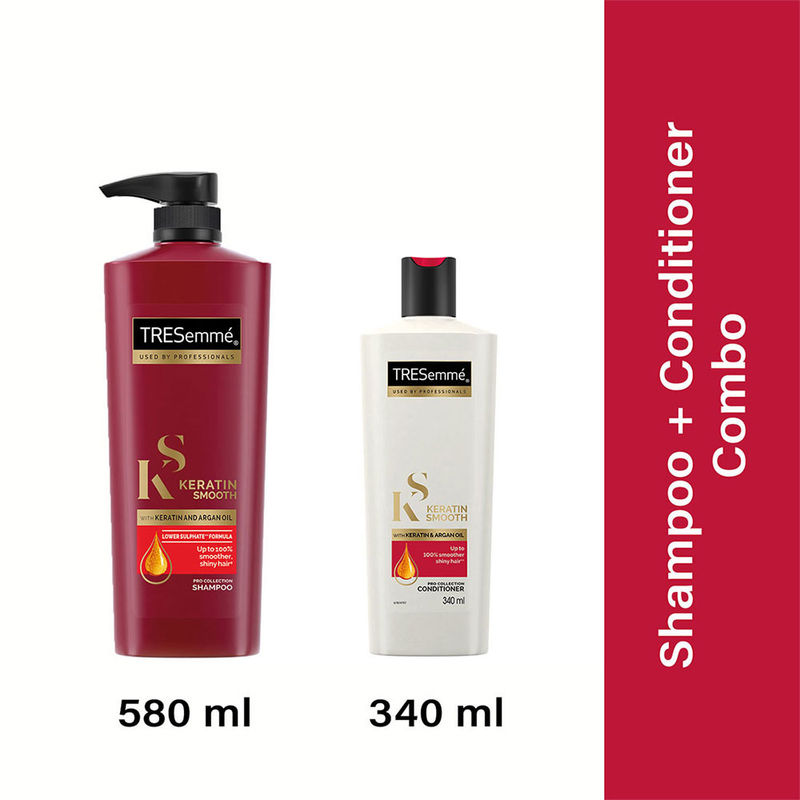 Tresemme Keratin Smooth Shampoo + Conditioner: Buy Tresemme Keratin Smooth  Shampoo + Conditioner Online at Best Price in India | Nykaa
