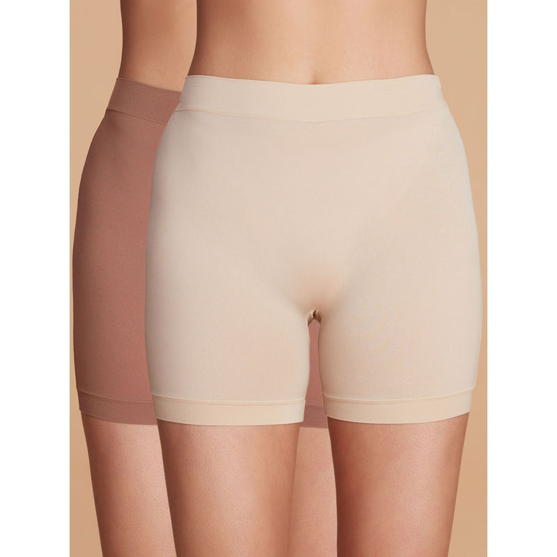 NYKD Women Shorties NYP357 P02 Brown-Skin (L)