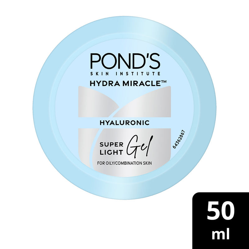 Ponds Super Light Gel Oil-Free Moisturizer with Hyaluronic Acid & Vitamin E 24HR Hydration