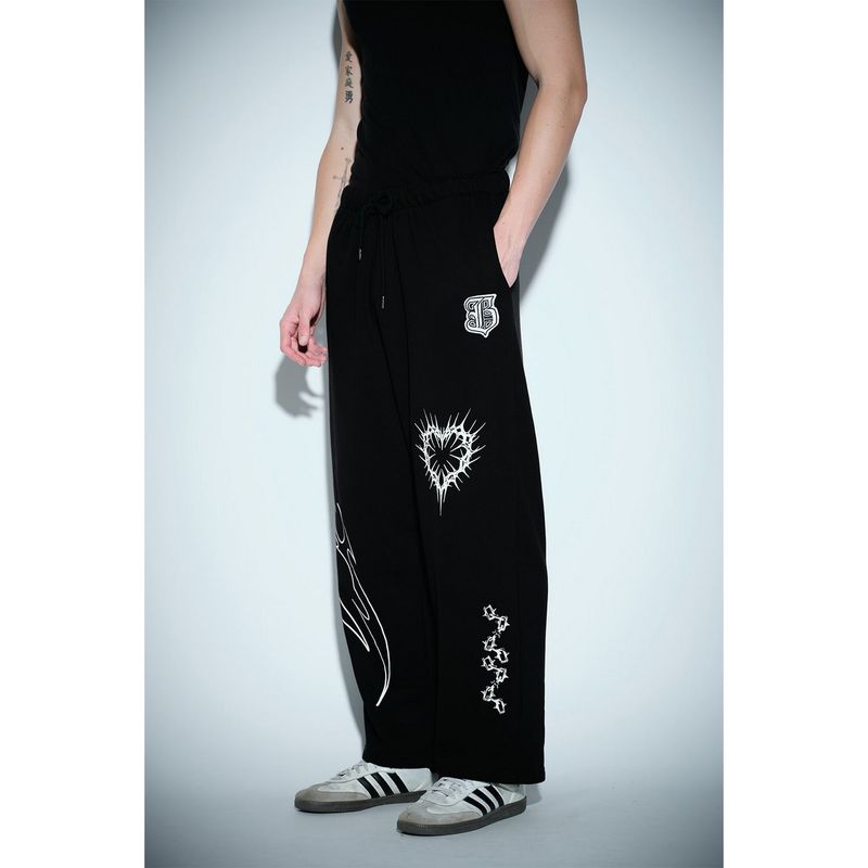 Bonkers Corner Flameheart Men Wide Leg Track Pant (XS)
