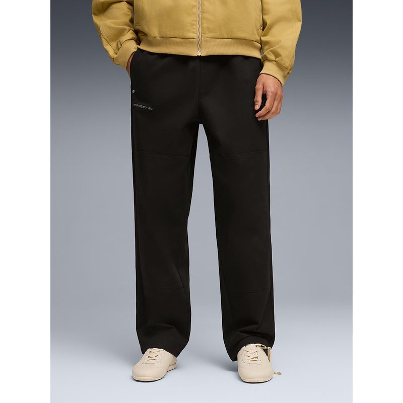 Puma Black Solid Regular Trackpant (L)