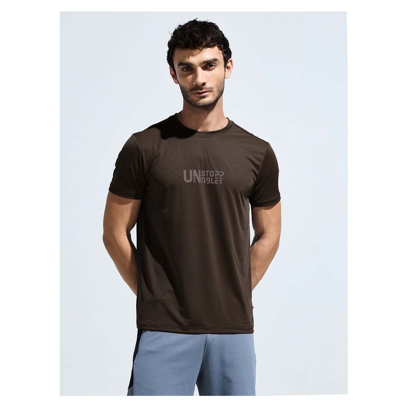 DOMIN8 Mens Stretchable Nylon T-shirt (S)