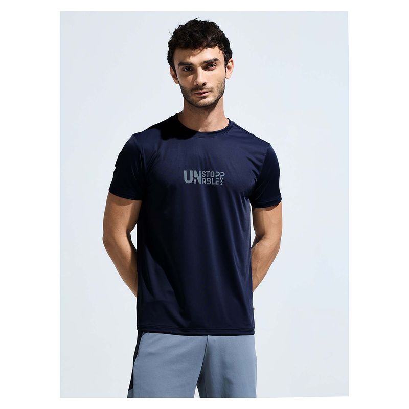 DOMIN8 Mens Stretchable Nylon T-shirt (S)