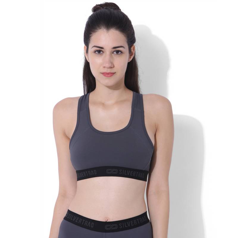 Silvertraq Tech Flex Sports Bra - Grey (L)