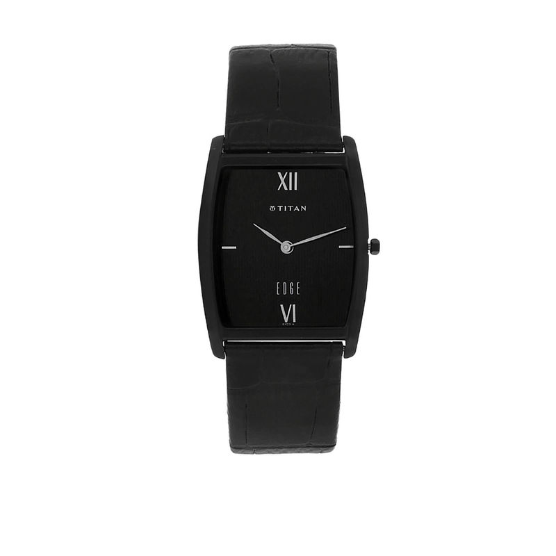 Titan black square watch sale