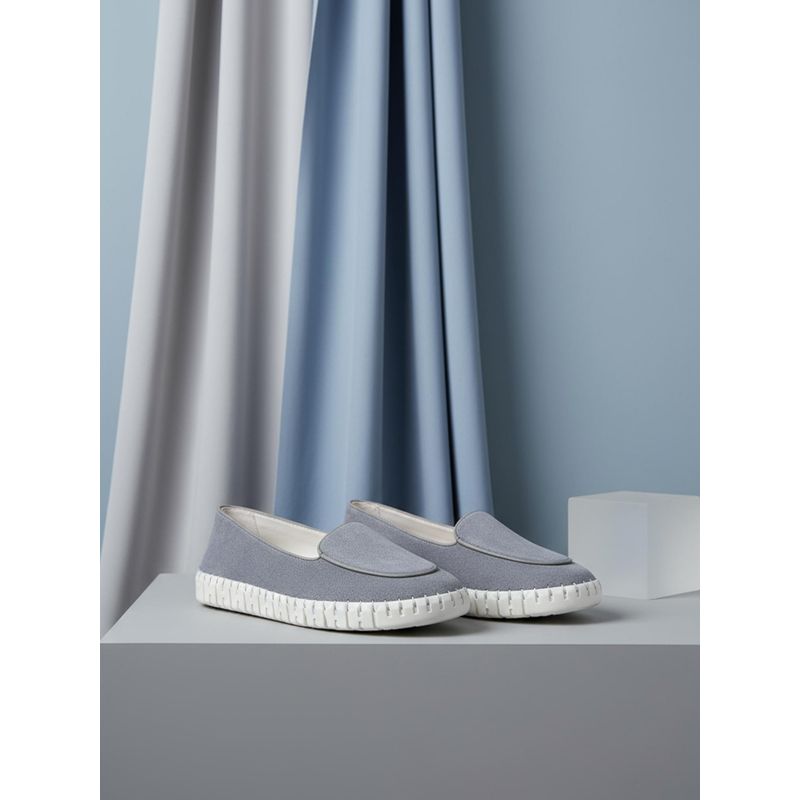 EZOK Women Trendy Casual Loafers - Grey (EURO 36)