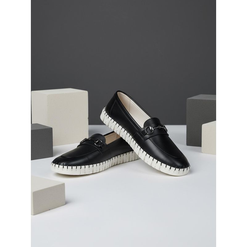 EZOK Women Trendy Casual Loafers - Black (EURO 36)