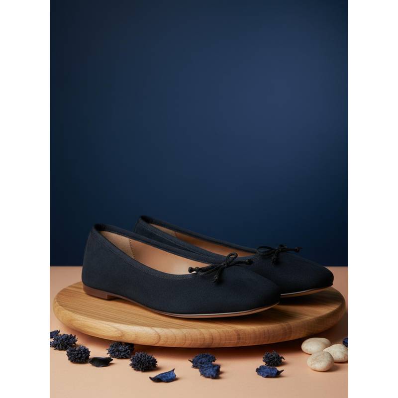 EZOK Women Casual Comfortable Ballerina - Navy Blue (EURO 38)