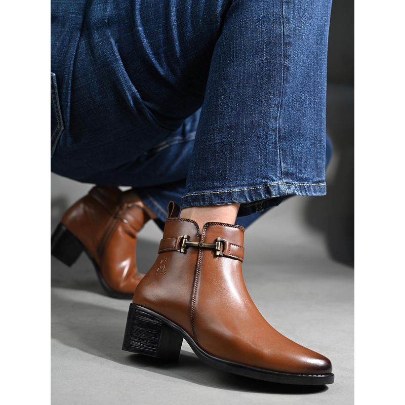 Louis Stitch Women's Black Elegant Mid-Top Antique Zipper Slip-On Casual Boots (UK 5)