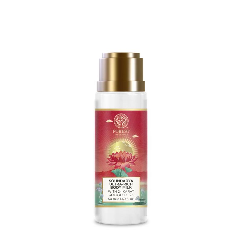 Forest Essentials Ultra Rich Body Milk Soundarya With 24K Gold & SPF25 Natural Body Lotion