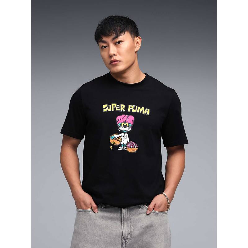 Puma Super Graphic T-Shirt Black (S)