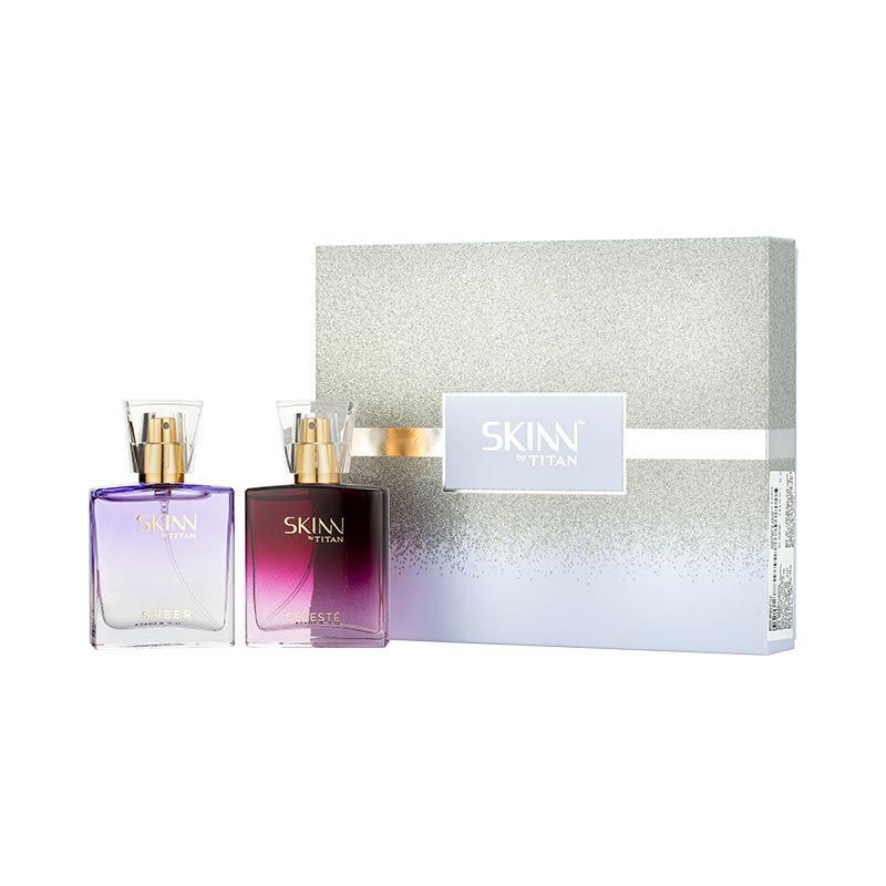 Skinn By Titan Celeste and Sheer Nos Perfume For Women EDP (Each 25ml