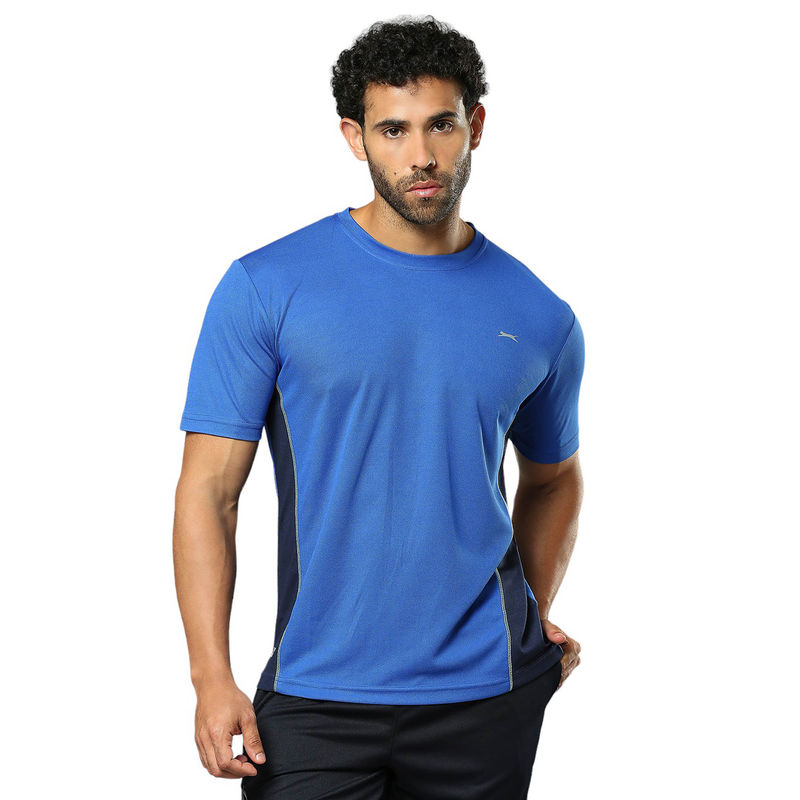 Black Panther Mens Royal Half Sleeves T-Shirt (L)