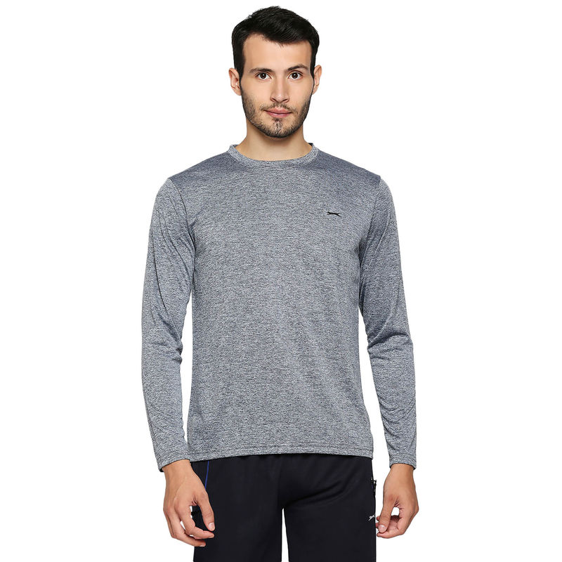 Black Panther Mens Grey Melange Full Sleeves T-Shirt (3XL)