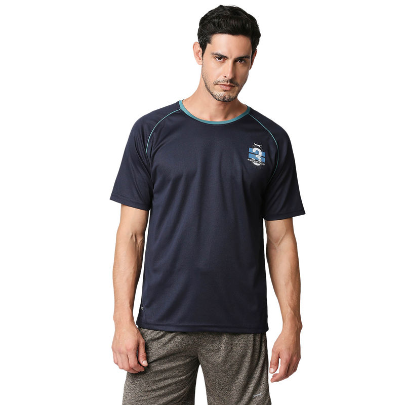 Black Panther Mens Navy Half Sleeves T-Shirt (L)