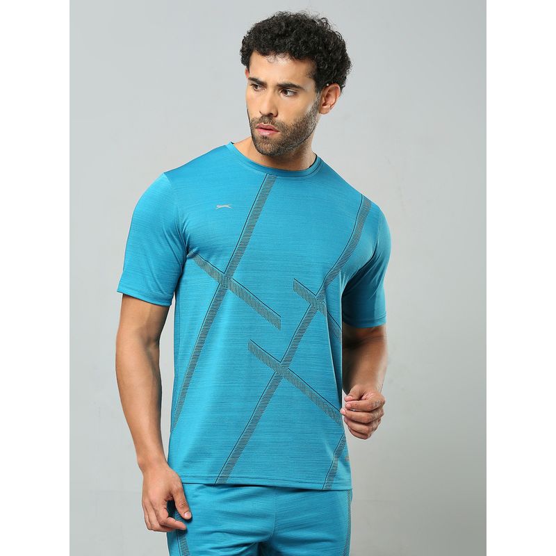 Black Panther Mens Aqua Marine Half Sleeves T-Shirt (L)