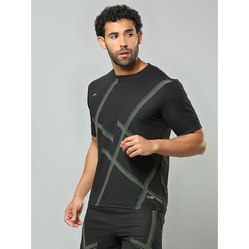 Black Panther Mens Black Half Sleeves T-Shirt (M)