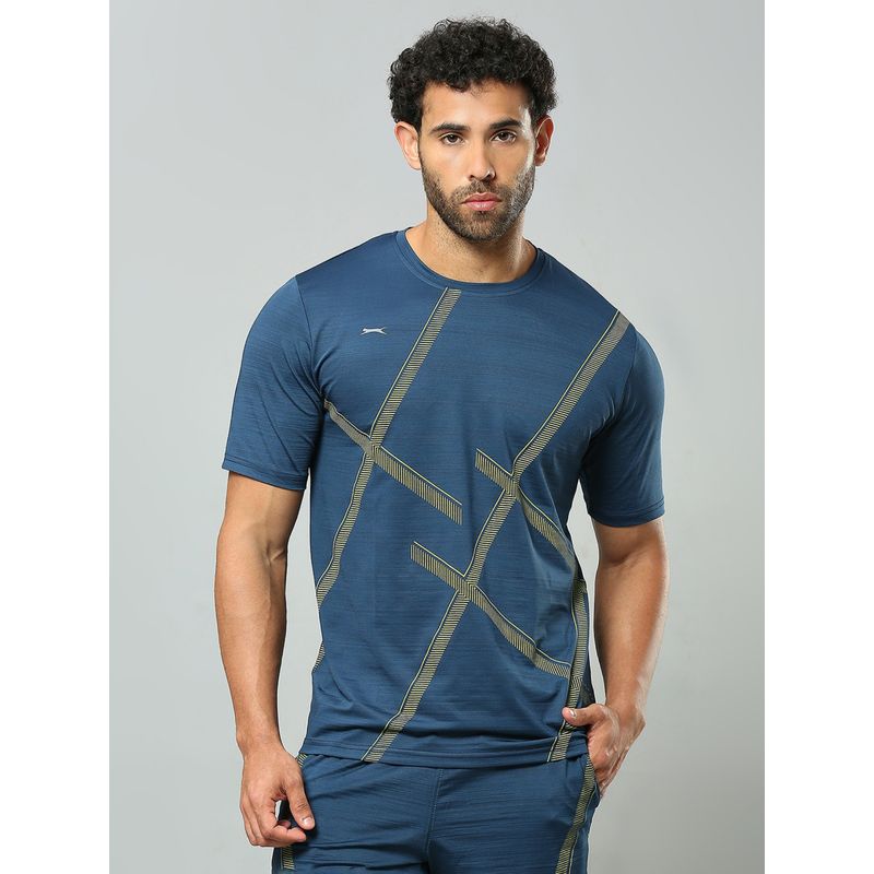 Black Panther Mens Petrol Half Sleeves T-Shirt (L)